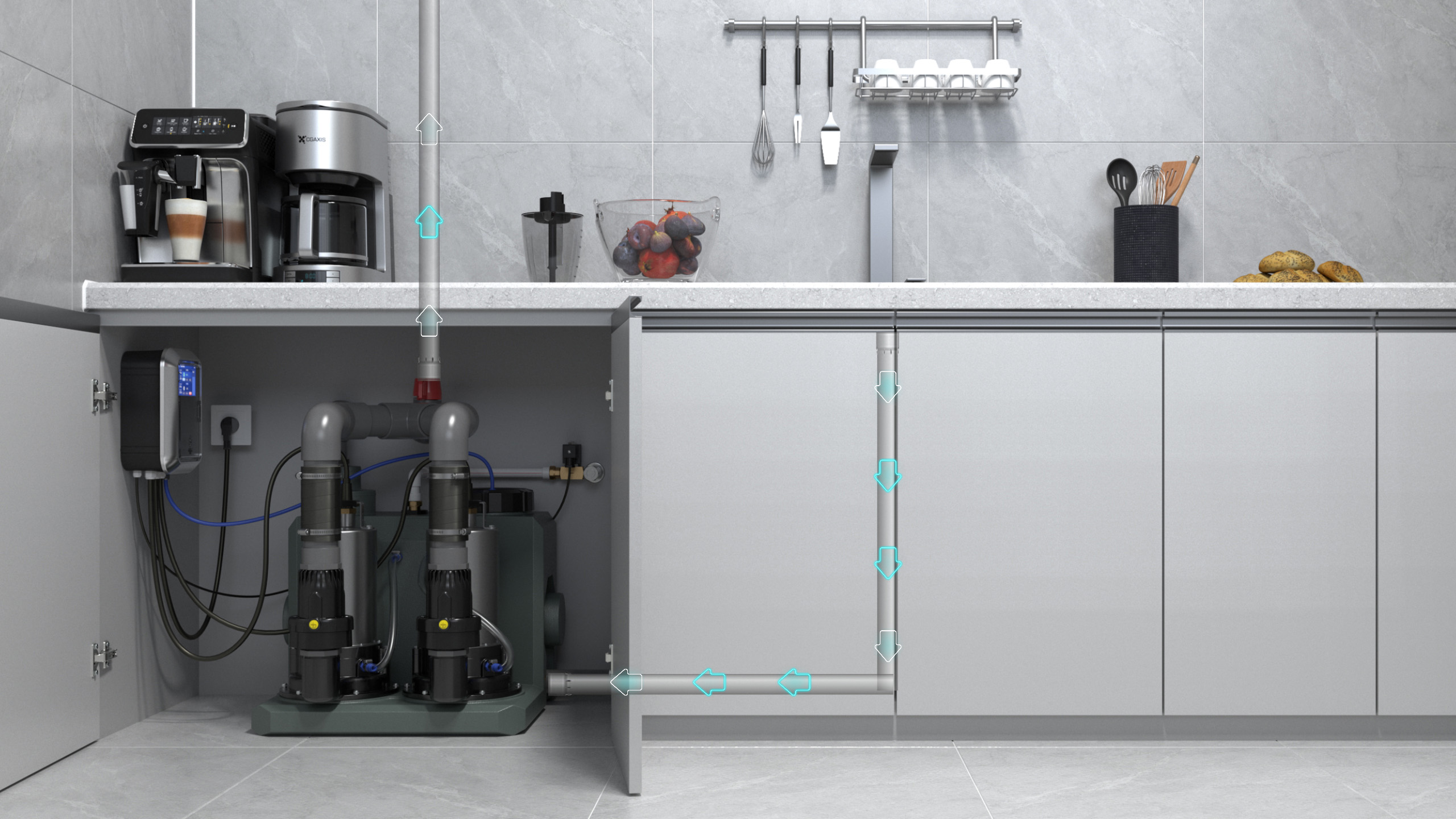 Why is it more reliable to use an intelligent lifting pump for basement drainage?